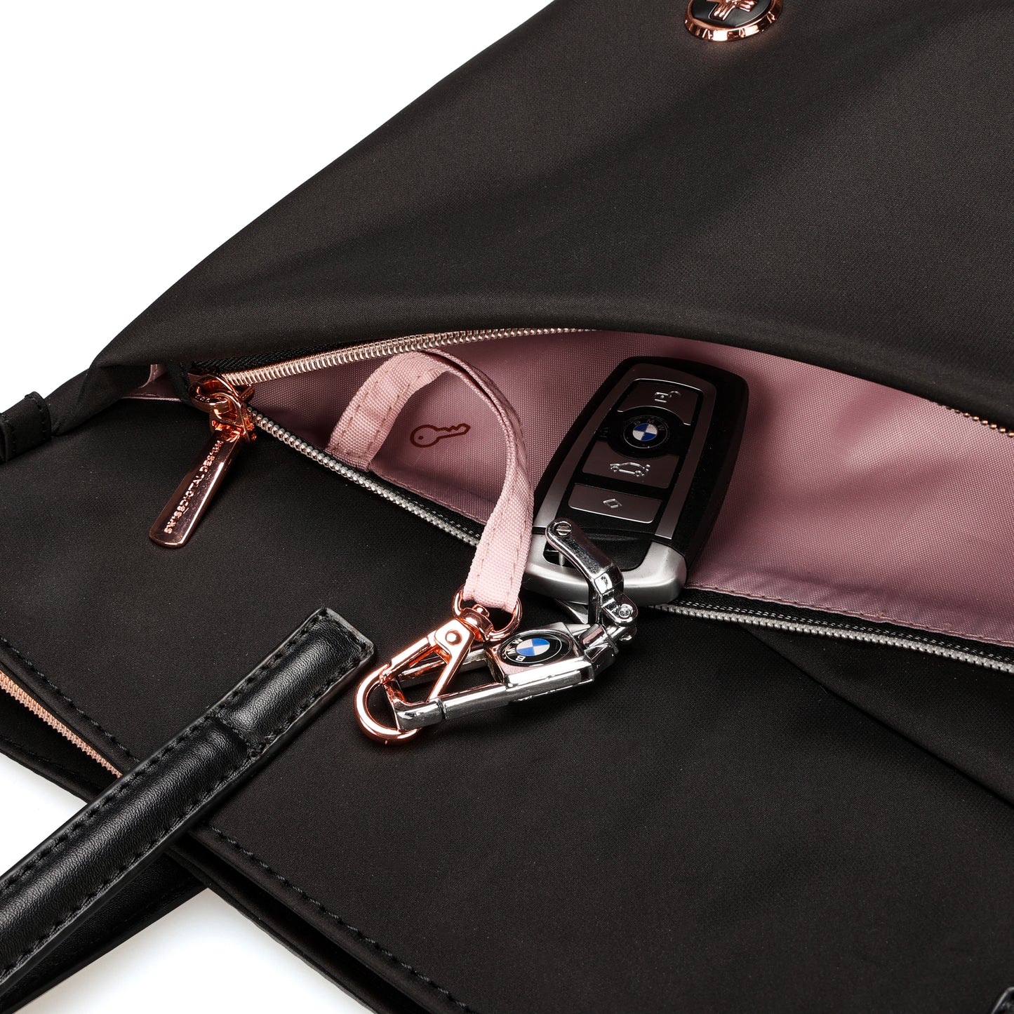 KATY ROSE NG Black Tote Bag with LED Light