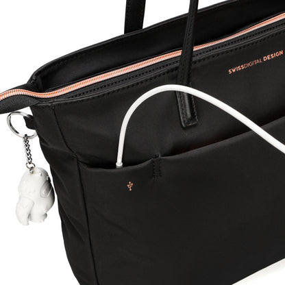 KATY ROSE NG Black Tote Bag with LED Light