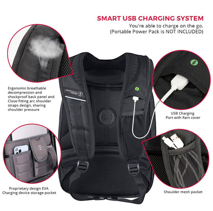 TERABYTE Black/Red Backpack with SDD Finder