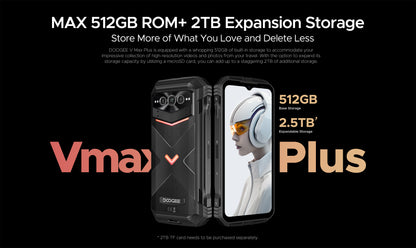 DOOGEE V Max Plus - Rugged Phone - Obsidian Black