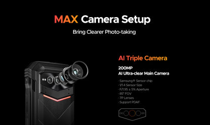 DOOGEE V Max Plus - Rugged Phone - Obsidian Black