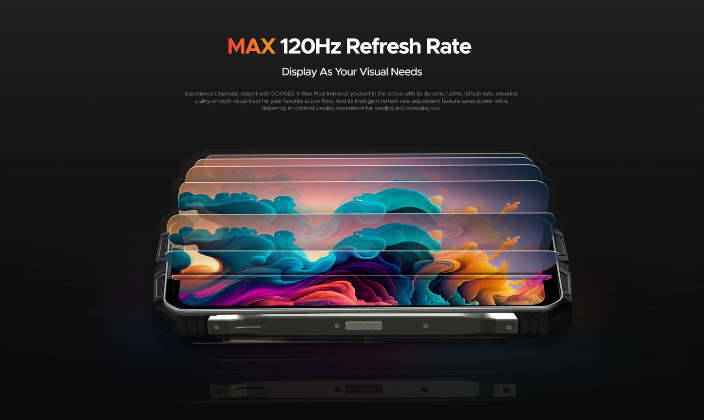 DOOGEE V Max Plus - Rugged Phone - Obsidian Black
