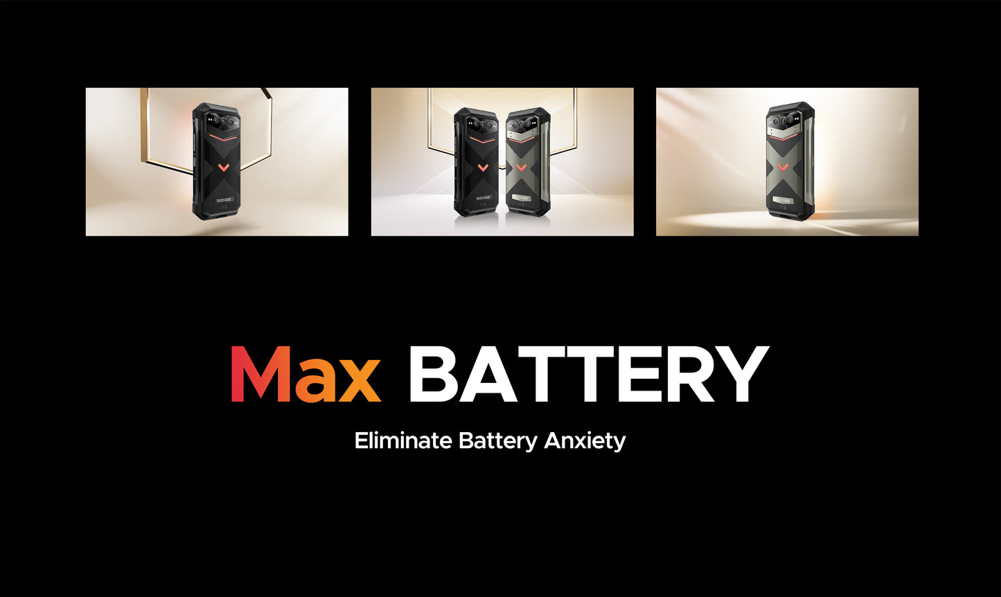 DOOGEE V Max Plus - Rugged Phone - Obsidian Black