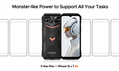 DOOGEE V Max Plus - Rugged Phone - Obsidian Black