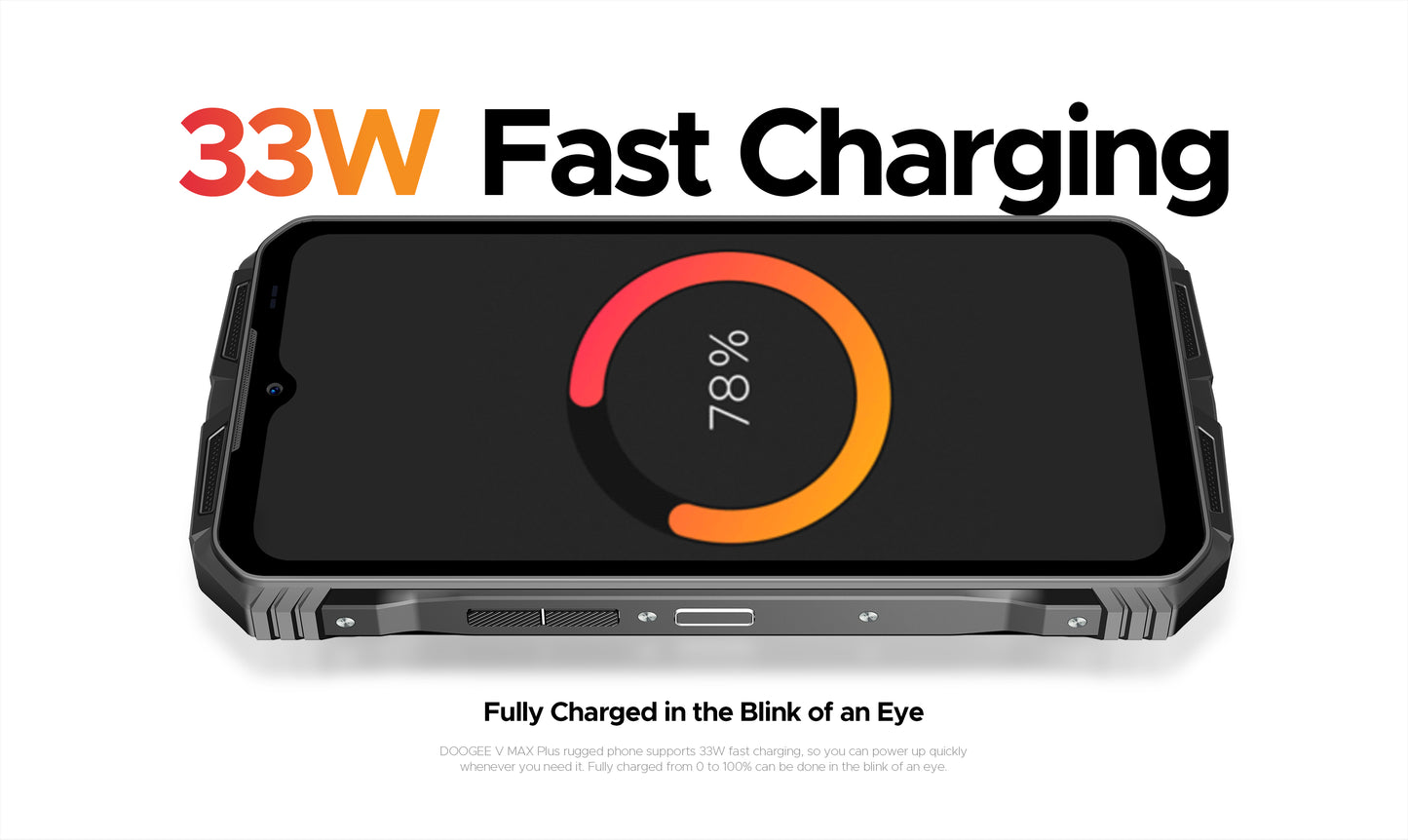 DOOGEE V Max Plus - Rugged Phone - Obsidian Black