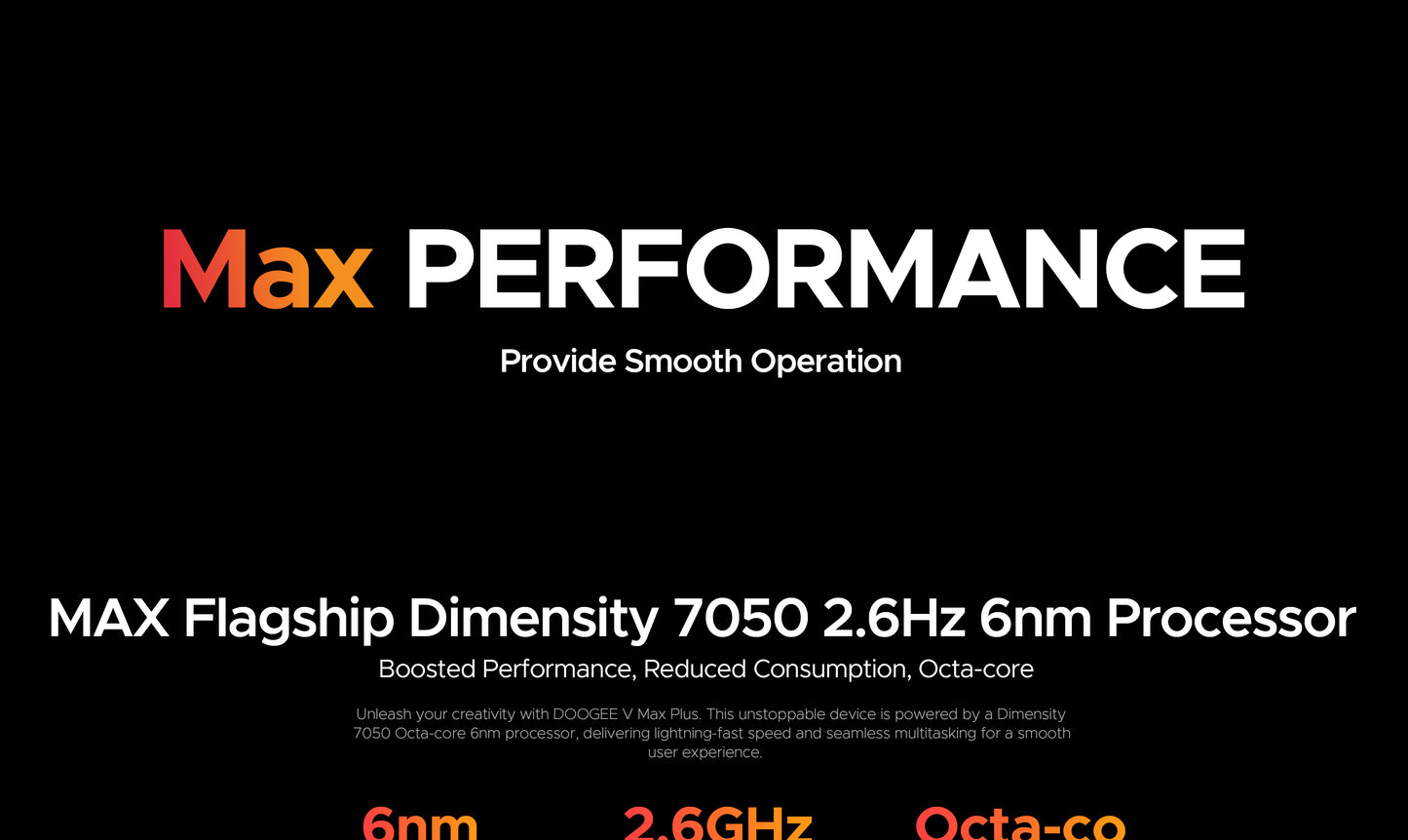 DOOGEE V Max Plus - Rugged Phone - Obsidian Black