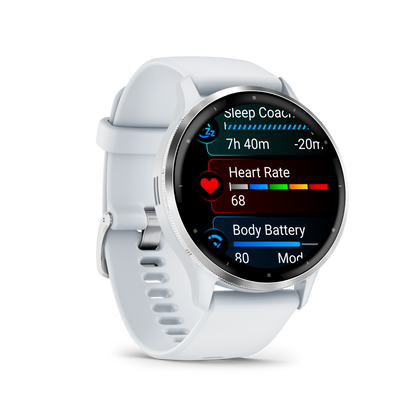 Venu 3 - 45mm - Silver Stainless Steel Bezel with Whitestone Case and Silicone Band