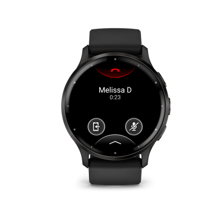 Venu 3 - 45mm - Slate Stainless Steel Bezel with Black Case and Silicone Band