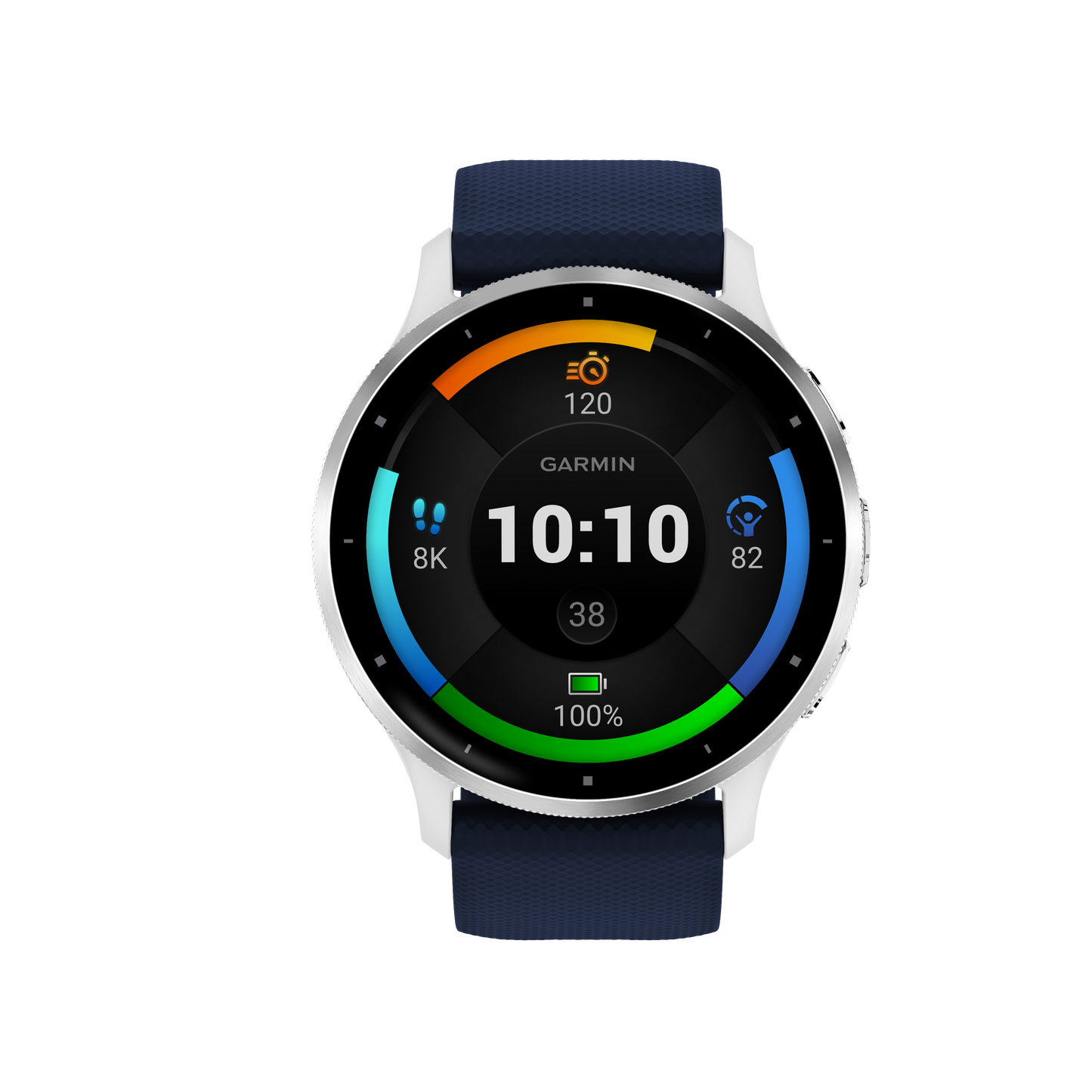 Venu 3 - 45mm - Silver Stainless Steel Bezel with Whitestone Case and Silicone Band