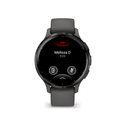 Venu 3S - 41 mm, Slate Stainless Steel Bezel with Pebble Gray Case and Silicone Band