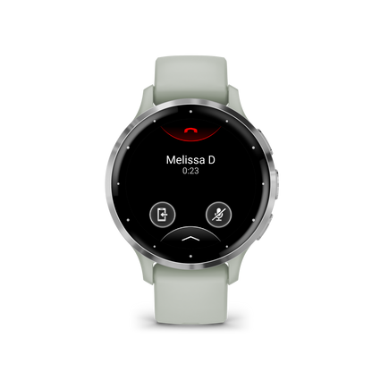 Venu 3S - 41 mm - Silver Stainless Steel Bezel with Sage Gray Case and Silicone Band