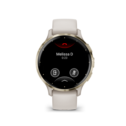 Venu 3S  - 41 mm - Soft Gold Stainless Steel Bezel with Ivory Case and Silicone Band