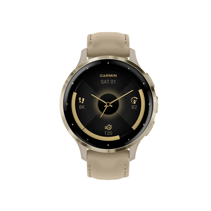 Venu 3S - 41 mm - Soft Gold Stainless Steel Bezel with French Gray Case and Silicone Band