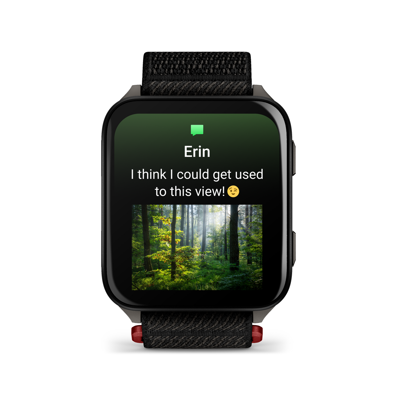 Venu® X1, Black with Slate Titanium Caseback and Black ComfortFit Nylon Band