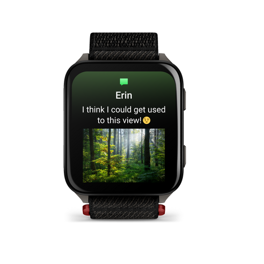 Venu® X1, Black with Slate Titanium Caseback and Black ComfortFit Nylon Band