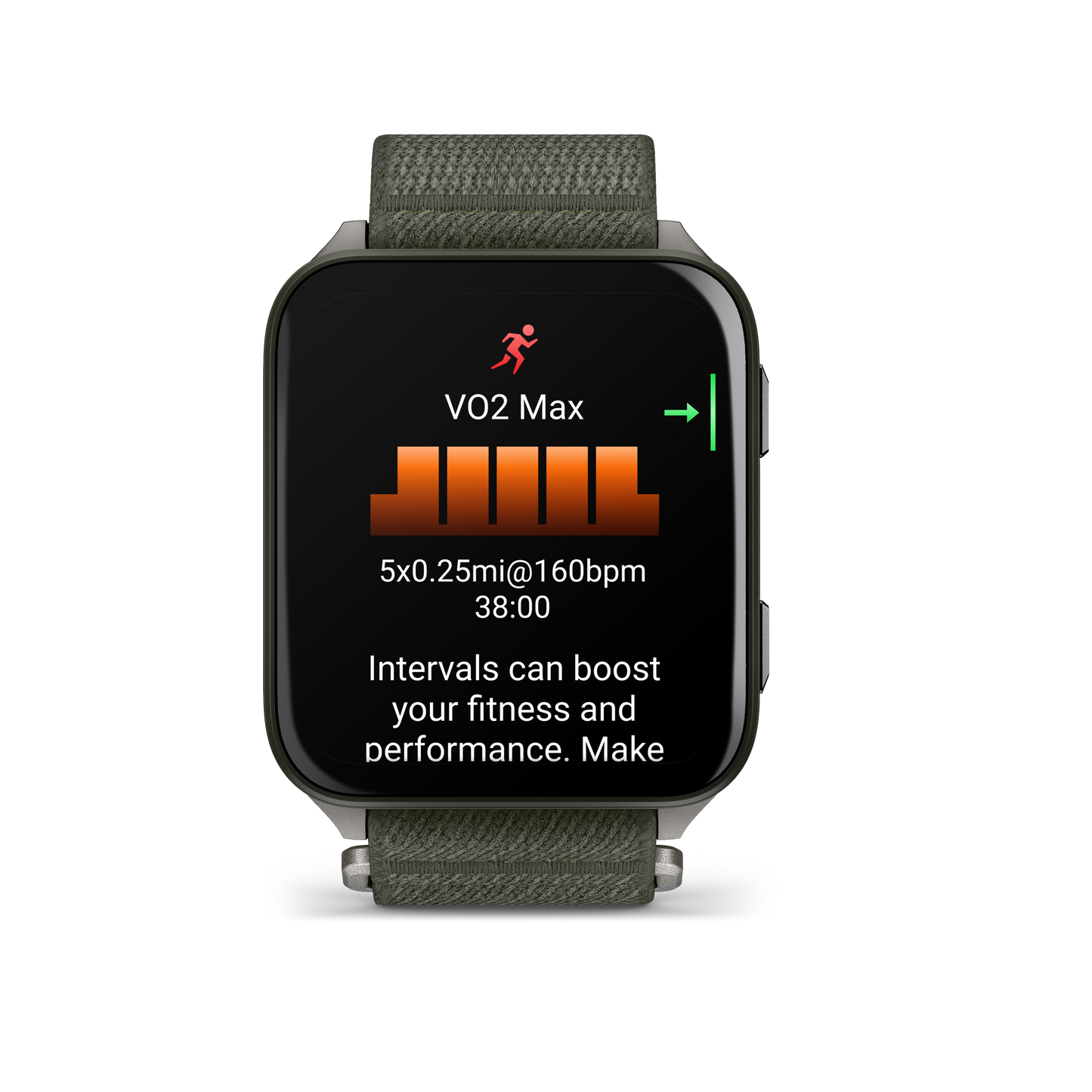 Venu® X1, Moss with Titanium Caseback and Moss ComfortFit Nylon Band