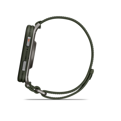 Venu® X1, Moss with Titanium Caseback and Moss ComfortFit Nylon Band