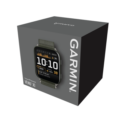 Venu® X1, Moss with Titanium Caseback and Moss ComfortFit Nylon Band