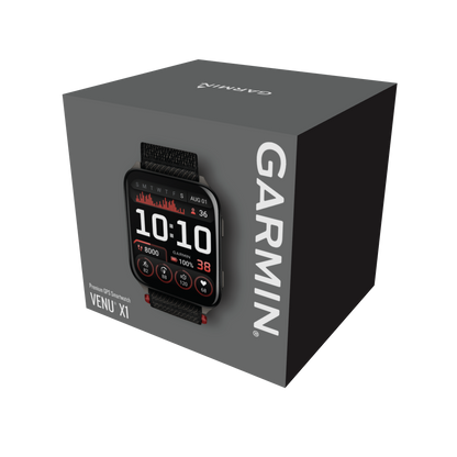 Venu® X1, Black with Slate Titanium Caseback and Black ComfortFit Nylon Band