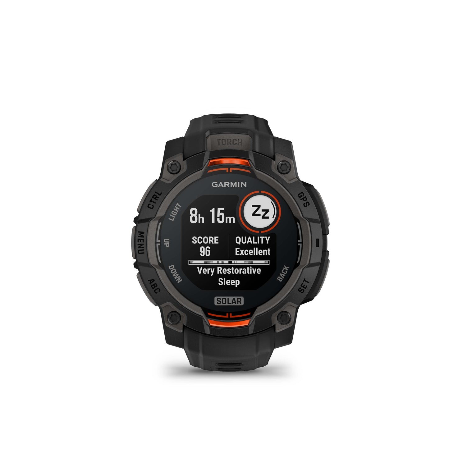 Instinct 3 – 45 mm, Solar, Black with black silicone band