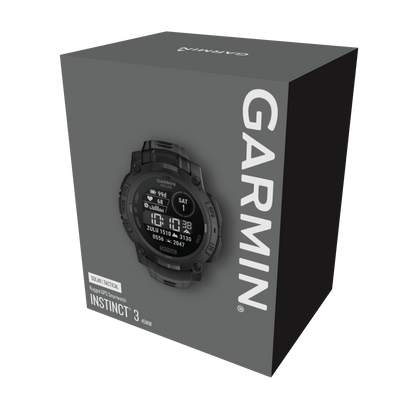 Instinct® 3 – 45 mm, Solar, Tactical Edition, Black with Black Band