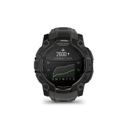 Instinct 3 – 50 mm, AMOLED, Black with charcoal silicone band