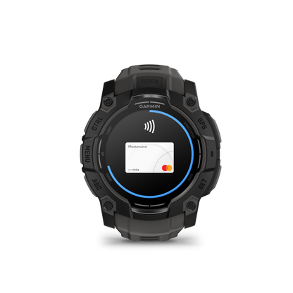 Instinct 3 – 50 mm, AMOLED, Black with charcoal silicone band