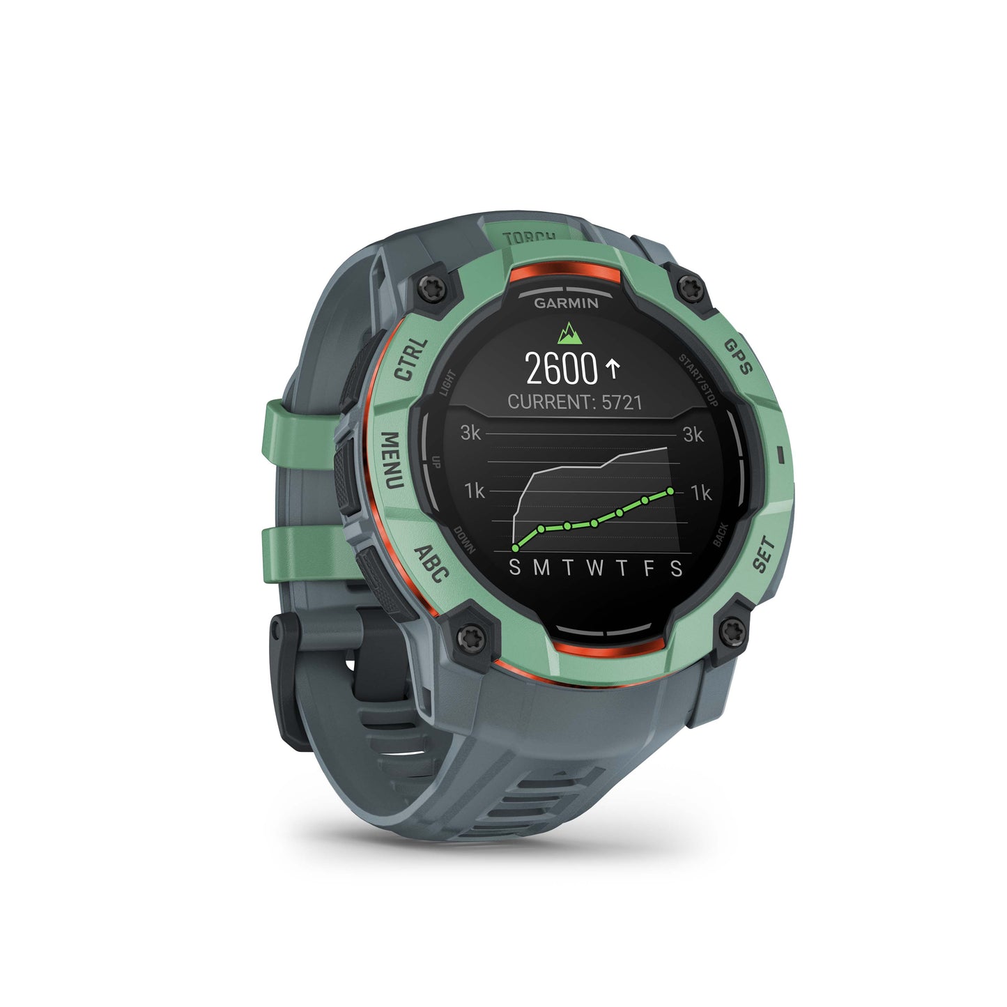 Instinct 3 – 50 mm, AMOLED, Neo tropic with twilight silicone band
