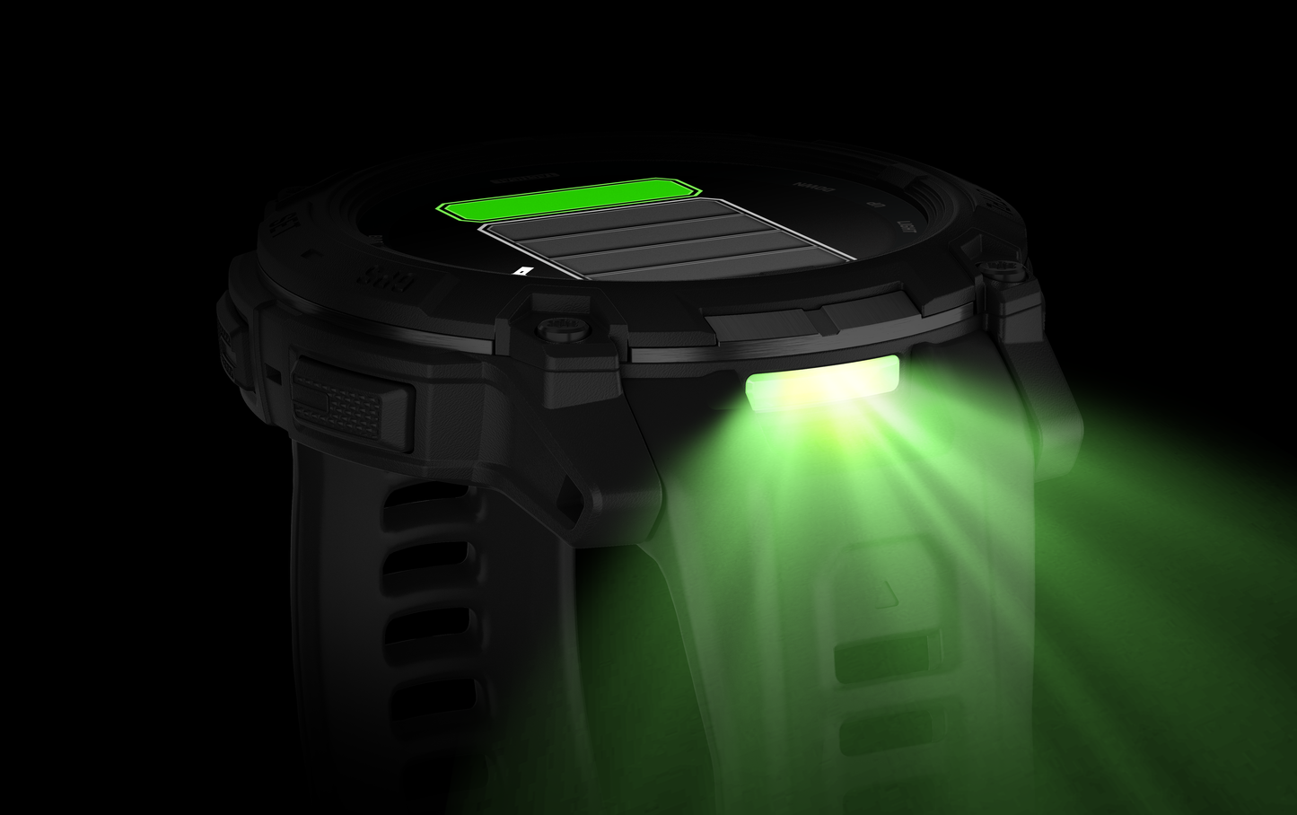 Instinct® 3 – 50 mm, AMOLED, Tactical Edition, Black with Black Band