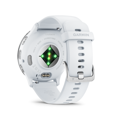 Venu 3 - 45mm - Silver Stainless Steel Bezel with Whitestone Case and Silicone Band