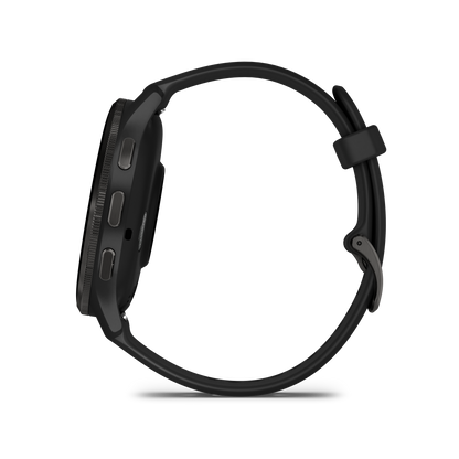 Venu 3 - 45mm - Slate Stainless Steel Bezel with Black Case and Silicone Band