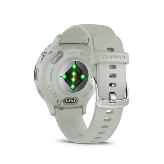 Venu 3S - 41 mm - Silver Stainless Steel Bezel with Sage Gray Case and Silicone Band
