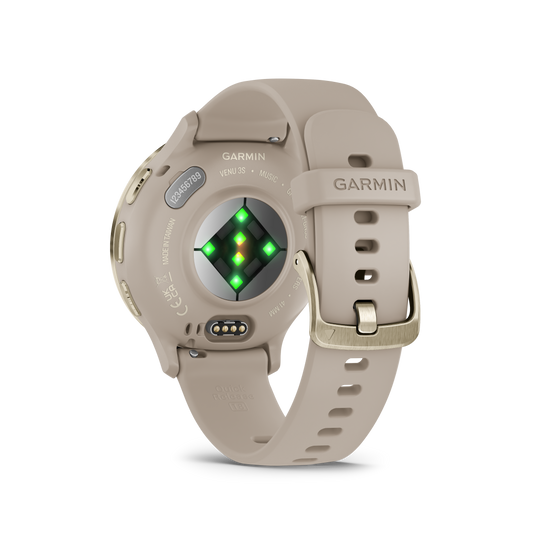 Venu 3S - 41 mm - Soft Gold Stainless Steel Bezel with French Gray Case and Silicone Band