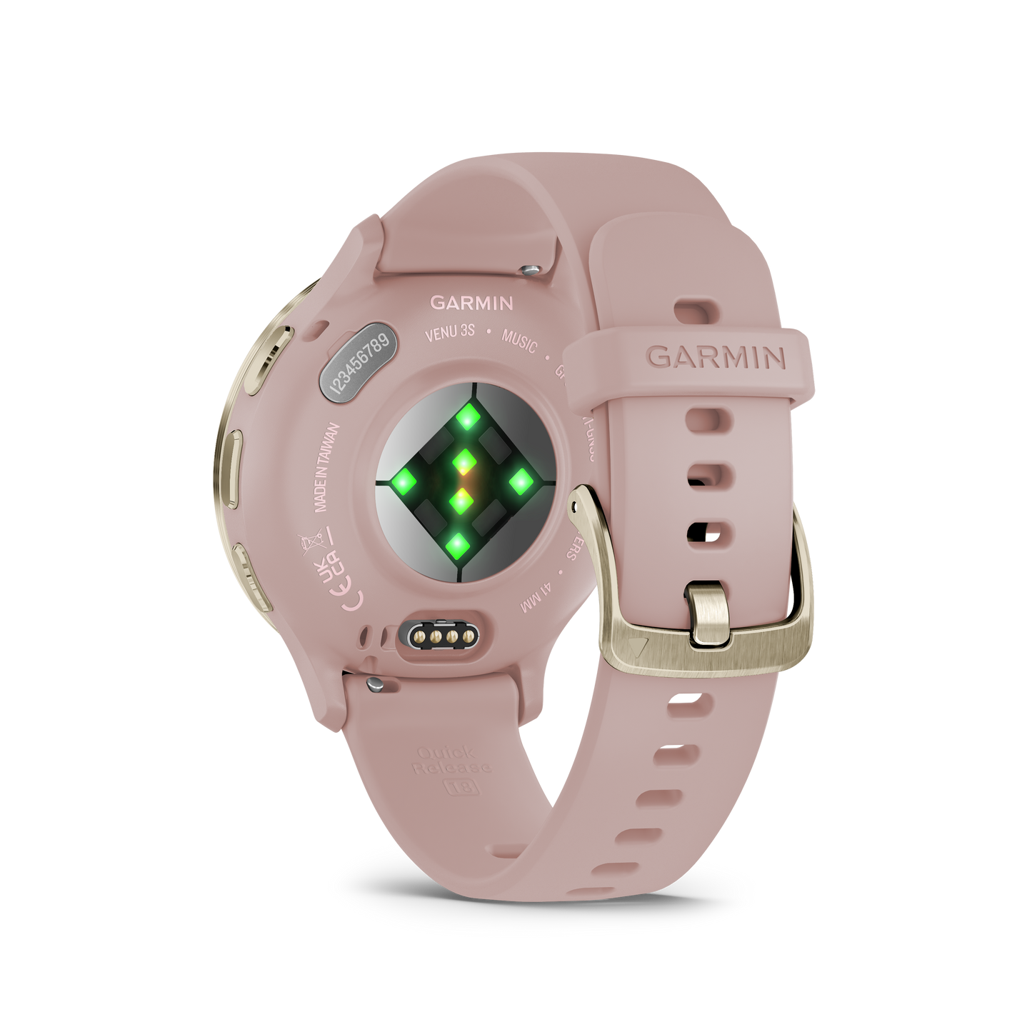 Venu 3S - 41 mm - Soft Gold Stainless Steel Bezel with Dust Rose Case and Silicone Band