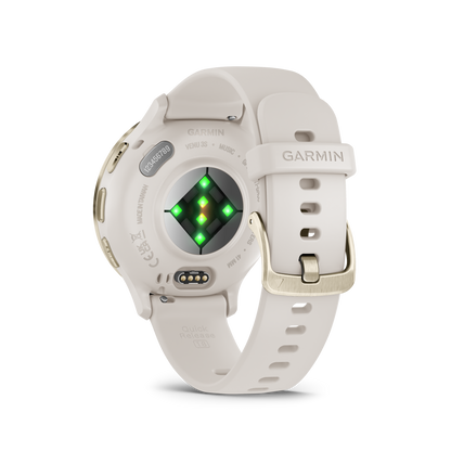 Venu 3S  - 41 mm - Soft Gold Stainless Steel Bezel with Ivory Case and Silicone Band